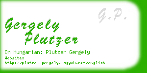 gergely plutzer business card